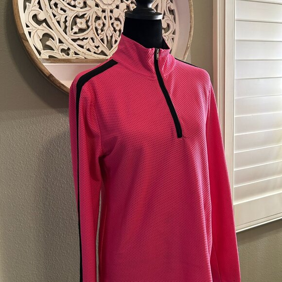 LRL Lauren Active Ralph Lauren Shirt 1/4 Zip Pullover Women's Pink SZL - Picture 4 of 8
